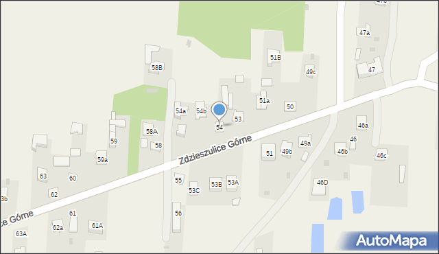 Zdzieszulice Górne, Zdzieszulice Górne, 54, mapa Zdzieszulice Górne