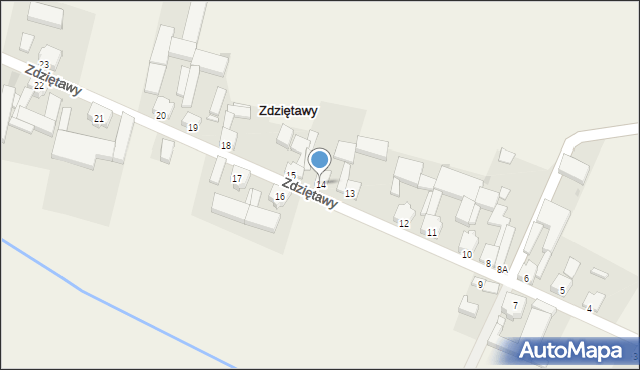 Zdziętawy, Zdziętawy, 14, mapa Zdziętawy