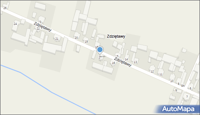 Zdziętawy, Zdziętawy, 17, mapa Zdziętawy