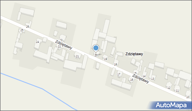 Zdziętawy, Zdziętawy, 20, mapa Zdziętawy