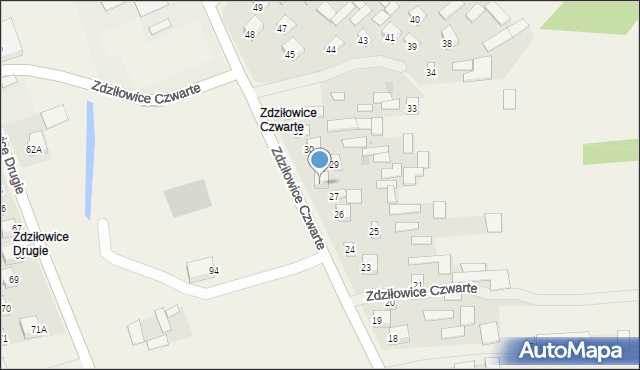 Zdziłowice, Zdziłowice Czwarte, 28, mapa Zdziłowice
