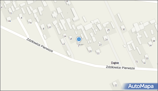 Zdziłowice, Zdziłowice Pierwsze, 17, mapa Zdziłowice