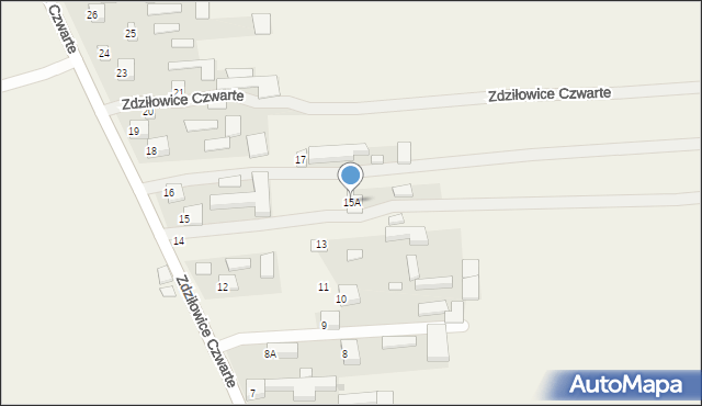 Zdziłowice Czwarte, Zdziłowice Czwarte, 15A, mapa Zdziłowice Czwarte