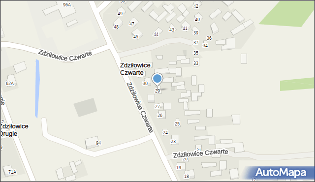 Zdziłowice Czwarte, Zdziłowice Czwarte, 29, mapa Zdziłowice Czwarte