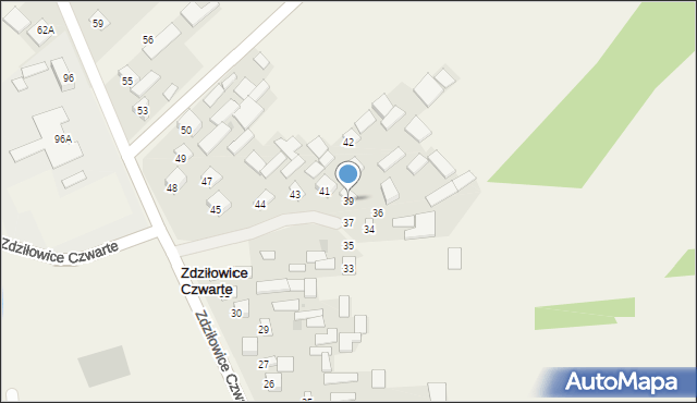 Zdziłowice Czwarte, Zdziłowice Czwarte, 39, mapa Zdziłowice Czwarte