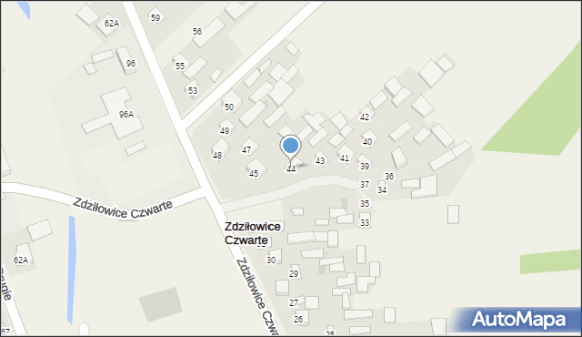 Zdziłowice Czwarte, Zdziłowice Czwarte, 44, mapa Zdziłowice Czwarte