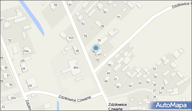 Zdziłowice Czwarte, Zdziłowice Czwarte, 54, mapa Zdziłowice Czwarte