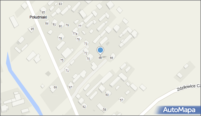 Zdziłowice Czwarte, Zdziłowice Czwarte, 68, mapa Zdziłowice Czwarte