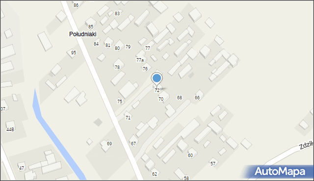 Zdziłowice Czwarte, Zdziłowice Czwarte, 72, mapa Zdziłowice Czwarte