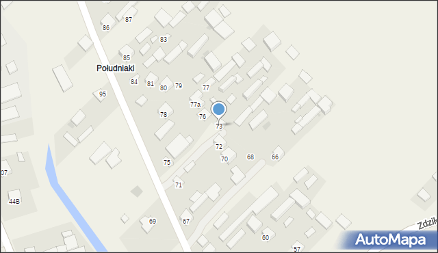 Zdziłowice Czwarte, Zdziłowice Czwarte, 73, mapa Zdziłowice Czwarte