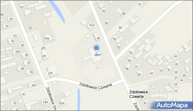 Zdziłowice Czwarte, Zdziłowice Czwarte, 96A, mapa Zdziłowice Czwarte