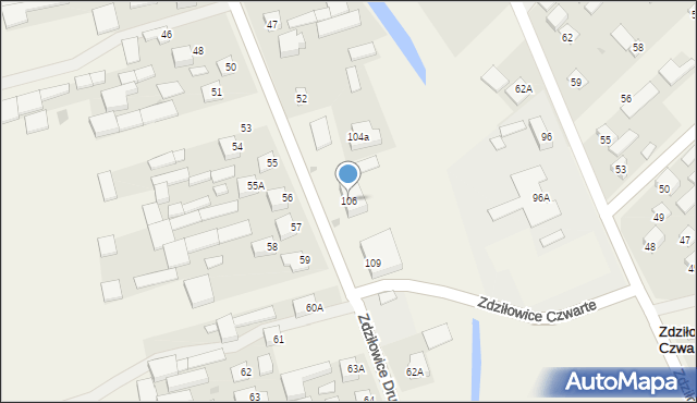 Zdziłowice Drugie, Zdziłowice Drugie, 106, mapa Zdziłowice Drugie