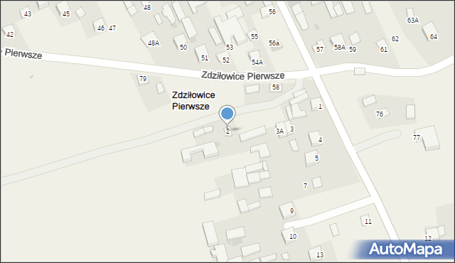 Zdziłowice Drugie, Zdziłowice Drugie, 2, mapa Zdziłowice Drugie