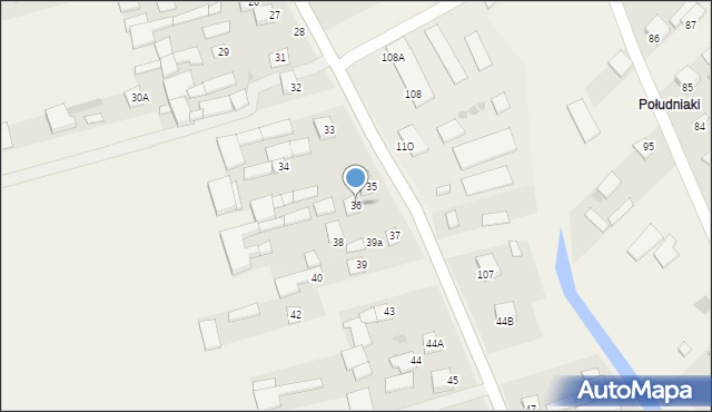 Zdziłowice Drugie, Zdziłowice Drugie, 36, mapa Zdziłowice Drugie