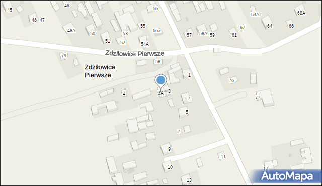 Zdziłowice Drugie, Zdziłowice Drugie, 3A, mapa Zdziłowice Drugie