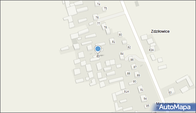 Zdziłowice Drugie, Zdziłowice Drugie, 83, mapa Zdziłowice Drugie
