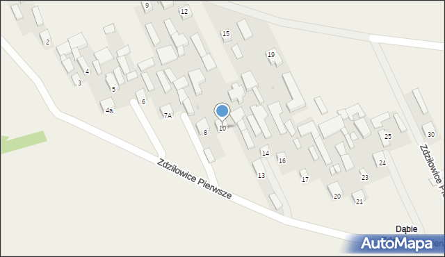 Zdziłowice Pierwsze, Zdziłowice Pierwsze, 10, mapa Zdziłowice Pierwsze