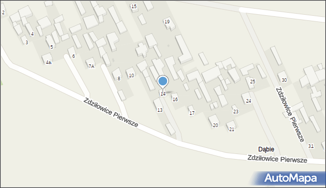Zdziłowice Pierwsze, Zdziłowice Pierwsze, 14, mapa Zdziłowice Pierwsze