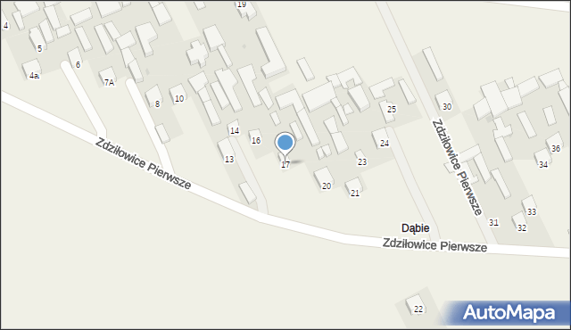 Zdziłowice Pierwsze, Zdziłowice Pierwsze, 17, mapa Zdziłowice Pierwsze