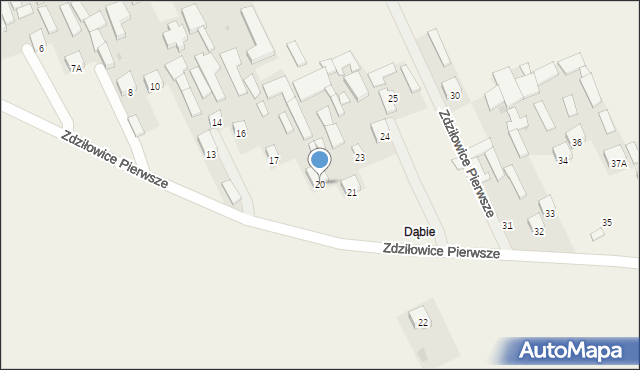 Zdziłowice Pierwsze, Zdziłowice Pierwsze, 20, mapa Zdziłowice Pierwsze