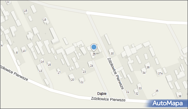 Zdziłowice Pierwsze, Zdziłowice Pierwsze, 25, mapa Zdziłowice Pierwsze