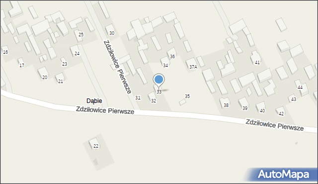 Zdziłowice Pierwsze, Zdziłowice Pierwsze, 33, mapa Zdziłowice Pierwsze
