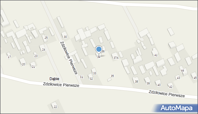 Zdziłowice Pierwsze, Zdziłowice Pierwsze, 34, mapa Zdziłowice Pierwsze
