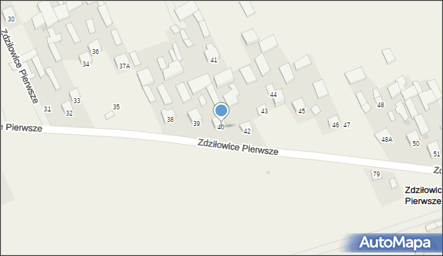 Zdziłowice Pierwsze, Zdziłowice Pierwsze, 40, mapa Zdziłowice Pierwsze
