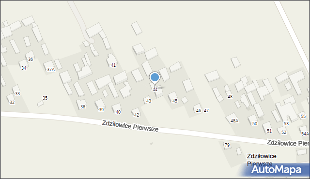 Zdziłowice Pierwsze, Zdziłowice Pierwsze, 44, mapa Zdziłowice Pierwsze