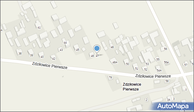 Zdziłowice Pierwsze, Zdziłowice Pierwsze, 47, mapa Zdziłowice Pierwsze
