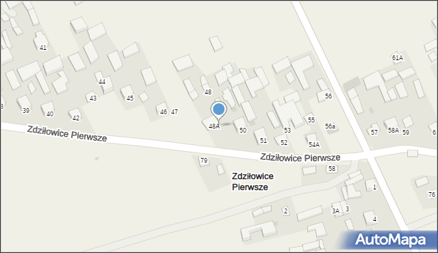 Zdziłowice Pierwsze, Zdziłowice Pierwsze, 49, mapa Zdziłowice Pierwsze