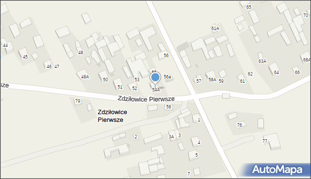 Zdziłowice Pierwsze, Zdziłowice Pierwsze, 54A, mapa Zdziłowice Pierwsze