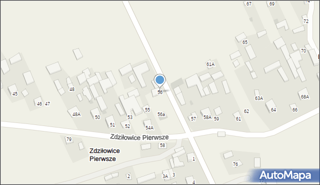 Zdziłowice Pierwsze, Zdziłowice Pierwsze, 56, mapa Zdziłowice Pierwsze