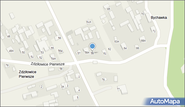 Zdziłowice Pierwsze, Zdziłowice Pierwsze, 59, mapa Zdziłowice Pierwsze