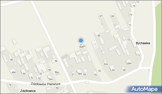 Zdziłowice Pierwsze, Zdziłowice Pierwsze, 61A, mapa Zdziłowice Pierwsze