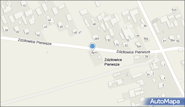 Zdziłowice Pierwsze, Zdziłowice Pierwsze, 79, mapa Zdziłowice Pierwsze