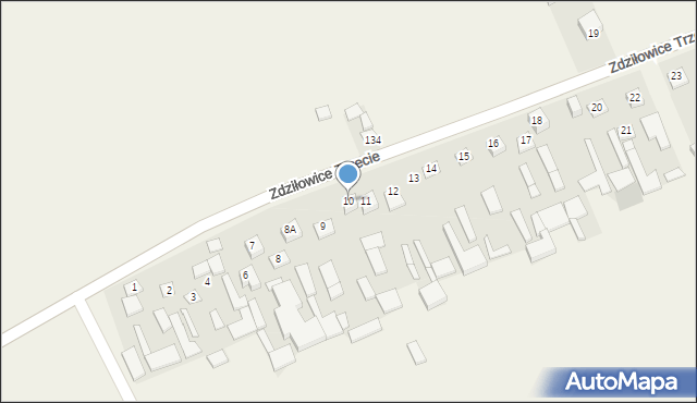 Zdziłowice Trzecie, Zdziłowice Trzecie, 10, mapa Zdziłowice Trzecie