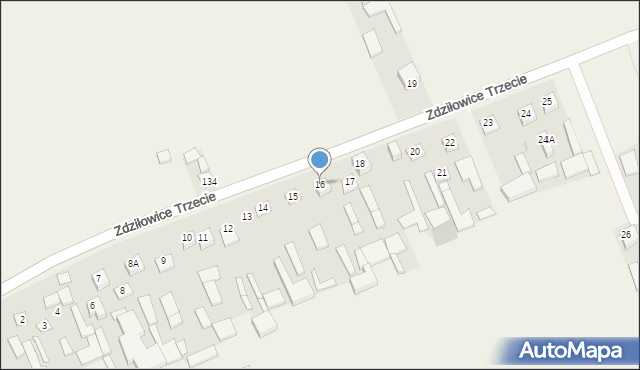 Zdziłowice Trzecie, Zdziłowice Trzecie, 16, mapa Zdziłowice Trzecie