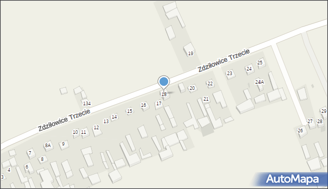 Zdziłowice Trzecie, Zdziłowice Trzecie, 18, mapa Zdziłowice Trzecie