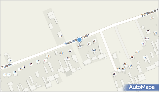 Zdziłowice Trzecie, Zdziłowice Trzecie, 23, mapa Zdziłowice Trzecie