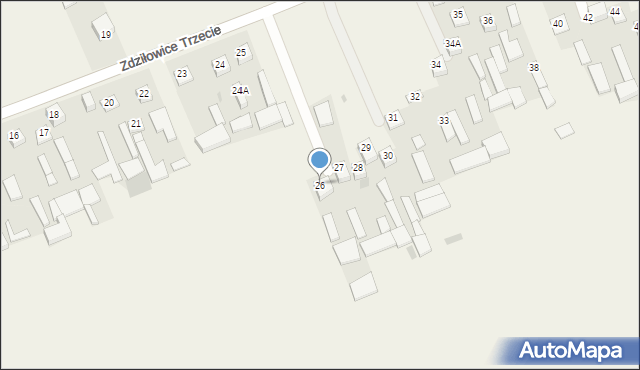 Zdziłowice Trzecie, Zdziłowice Trzecie, 26, mapa Zdziłowice Trzecie