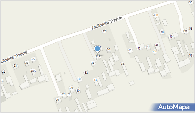 Zdziłowice Trzecie, Zdziłowice Trzecie, 34A, mapa Zdziłowice Trzecie