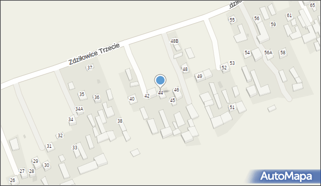 Zdziłowice Trzecie, Zdziłowice Trzecie, 44, mapa Zdziłowice Trzecie