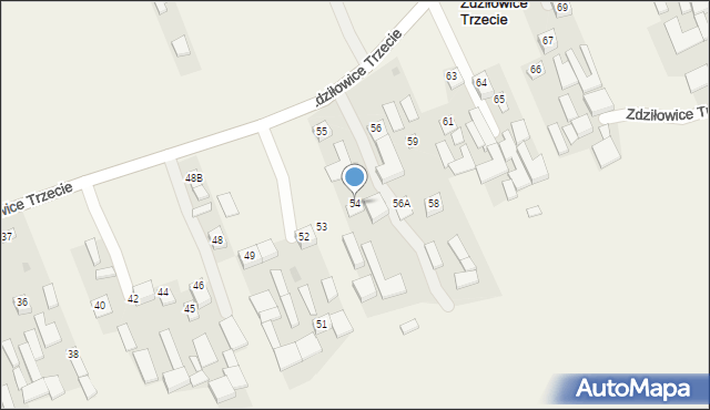 Zdziłowice Trzecie, Zdziłowice Trzecie, 54, mapa Zdziłowice Trzecie