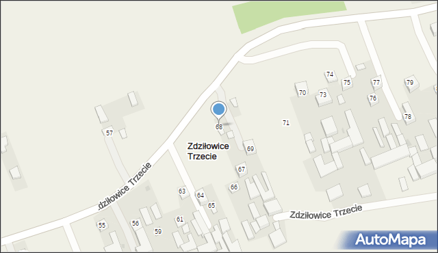 Zdziłowice Trzecie, Zdziłowice Trzecie, 68, mapa Zdziłowice Trzecie