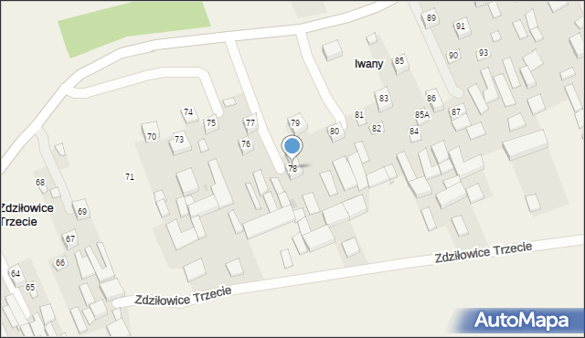 Zdziłowice Trzecie, Zdziłowice Trzecie, 78, mapa Zdziłowice Trzecie