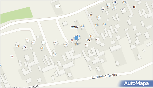 Zdziłowice Trzecie, Zdziłowice Trzecie, 82, mapa Zdziłowice Trzecie