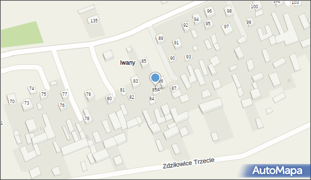 Zdziłowice Trzecie, Zdziłowice Trzecie, 85A, mapa Zdziłowice Trzecie
