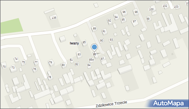 Zdziłowice Trzecie, Zdziłowice Trzecie, 86, mapa Zdziłowice Trzecie