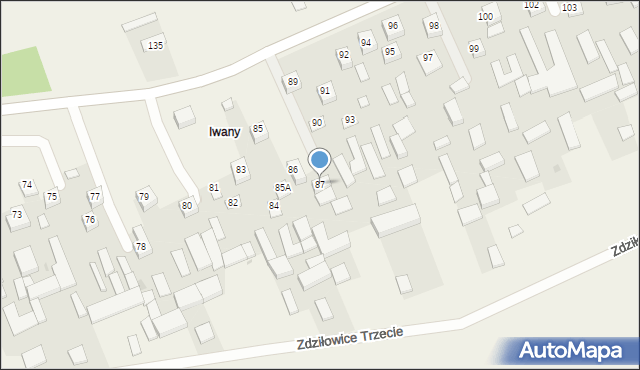 Zdziłowice Trzecie, Zdziłowice Trzecie, 87, mapa Zdziłowice Trzecie